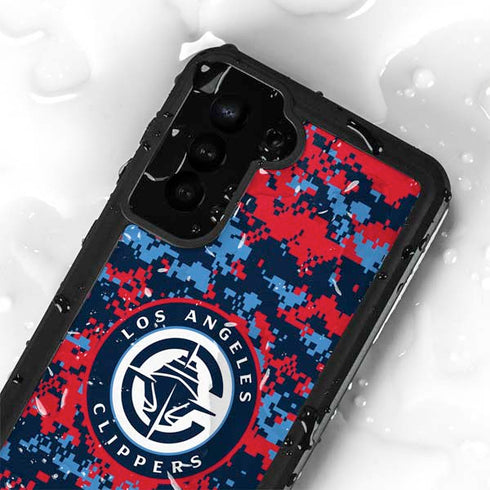 NBA LA Clippers Digi Camo Galaxy S24 Waterproof Case